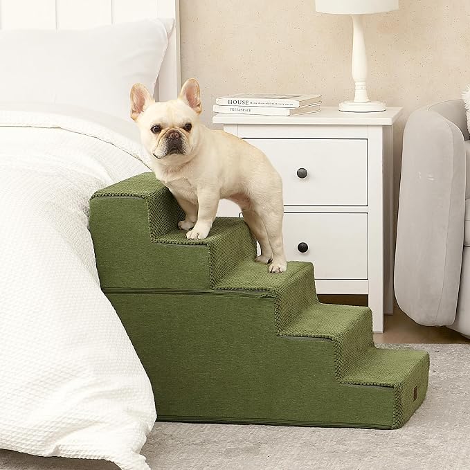 EHEYCIGA Dog Stairs for High Bed 22.5" H, 5-Step Dog Steps for Bed, Pet Steps - Image 4