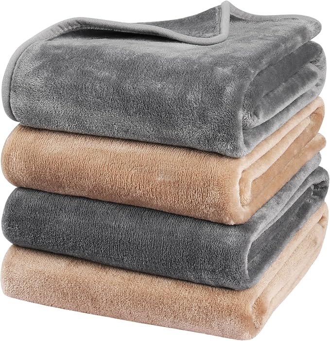 Onarway Dog Blanket Washable for Puppy: 4 Packs Dog Blankets 28”x20” by Onarway