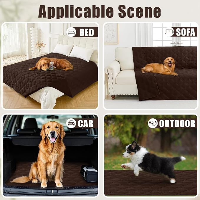 Smiry Waterproof Dog Bed Cover Blanket 52x82, Soft Reversible Pet Blanket - Image 5