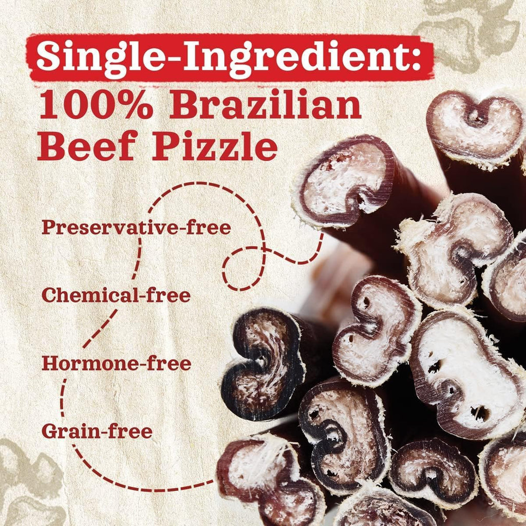 Natural Farm Odor-Free Thick Bully Sticks (12”, 10-Pack) All-Natural Long-Lasting Dog Chews, 100% Beef Pizzle, Grass-Fed, Grain-Free, Protein for Muscle Development & Energy, Perfect for Large Dogs