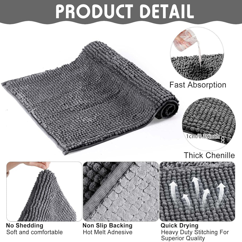 Amylove 4 Pcs Guinea Pig Cage Liner Guinea Pig Bedding Washable Fleece Pee Pads Reusable Small Animals Training Mat Small Animal Sleeping Bed for Bunny Hamster(Dark Gray,14 x 28 Inch)