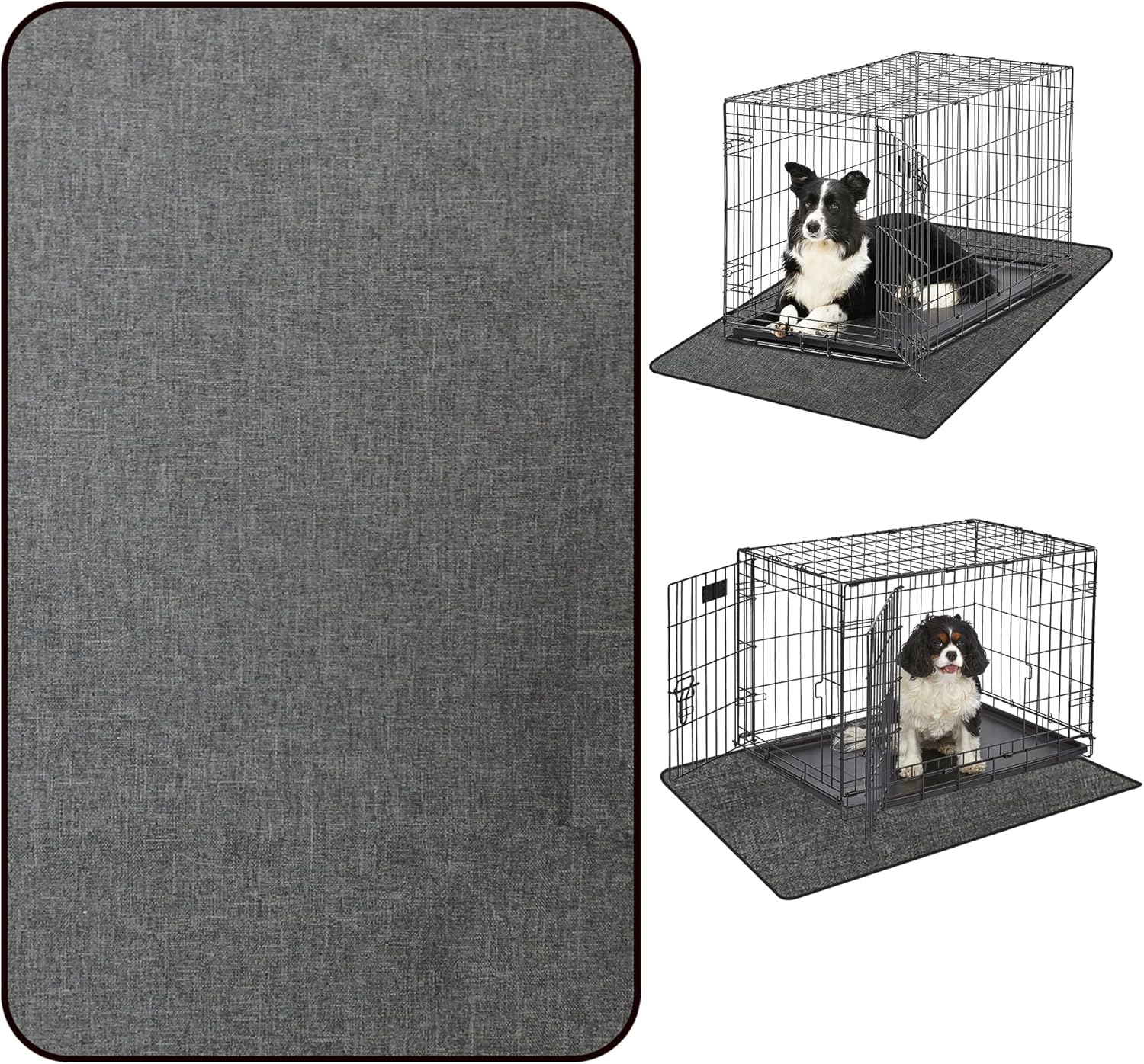 Dog Crate Mat Liner, Washable Pee Pads for Dogs, Absorbs Urine, Non-Slip, Waterproof Under Dog Crate Mat Floor Protector for Kennel Training, Protects Floors from wear and Scratches, (29"x48")