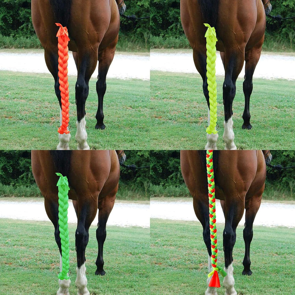Horse Ponytail, 3 Tube Horse Tail Bag Solids for Horses (Colorful)
