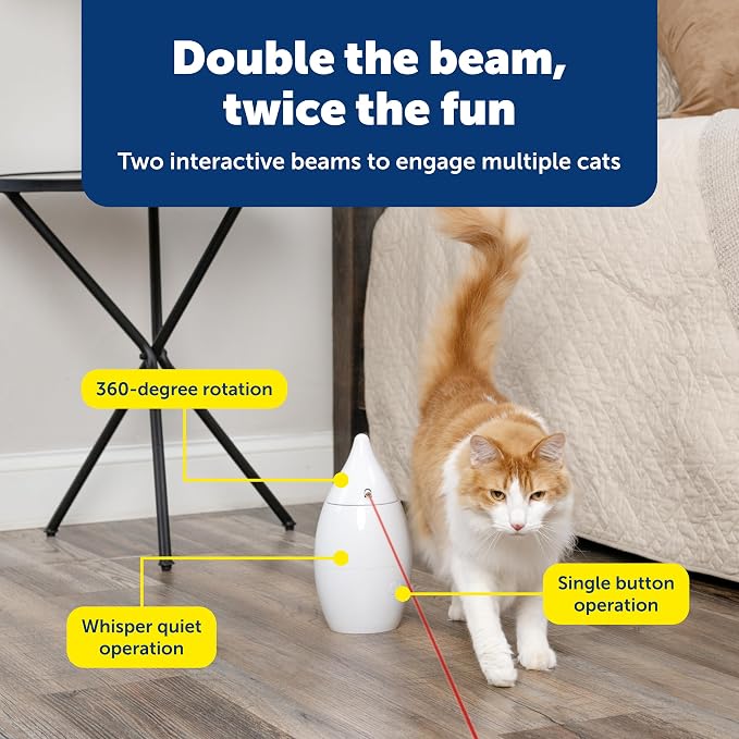 PetSafe Zoom Rotating Laser Cat Toy Includes 2 Interactive Laser Lights - Image 4