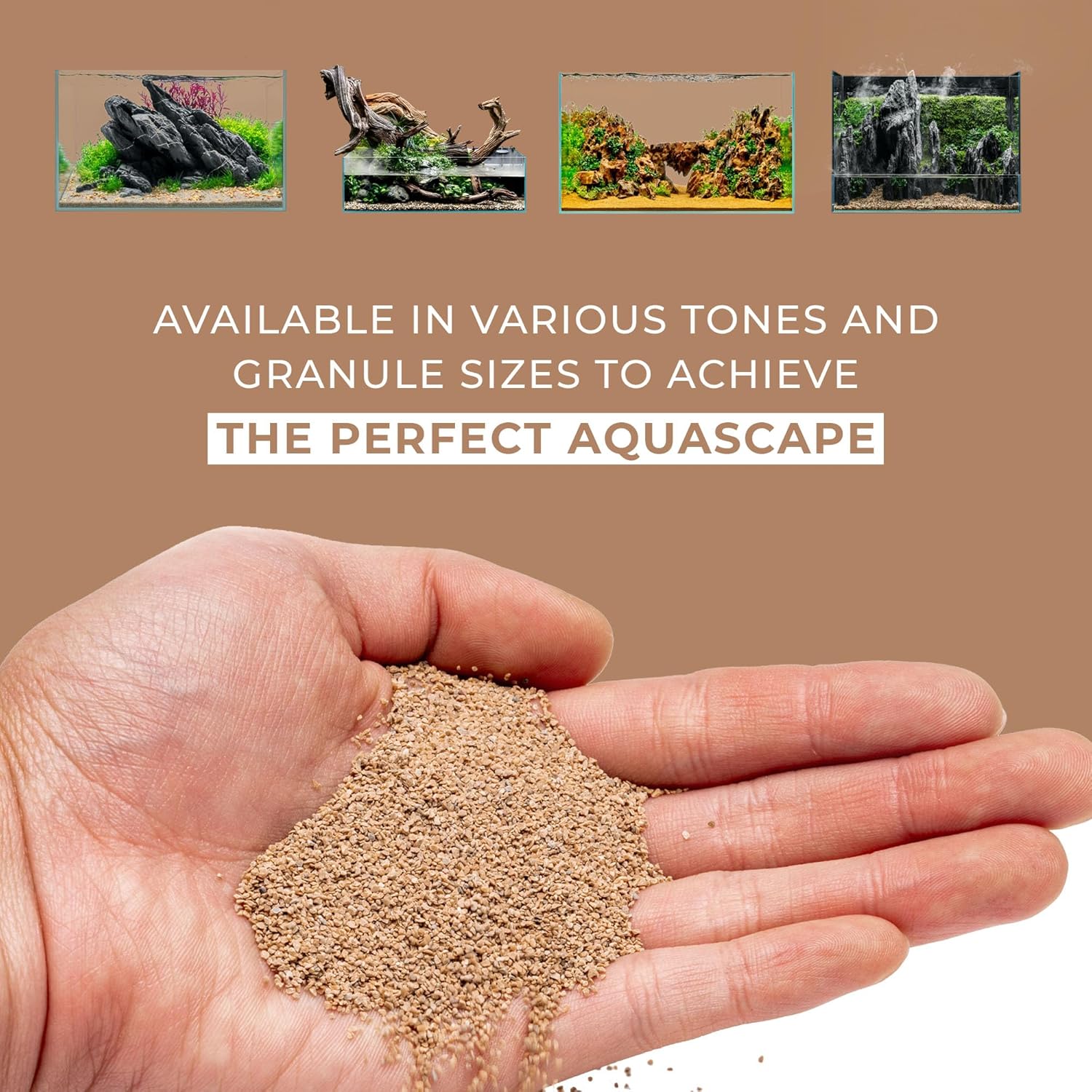 Ultum Nature Systems Controsand Mojave Aquarium Sand (8L) - Freshwater Tank Substrate for Live Shrimp & Planted Aquariums