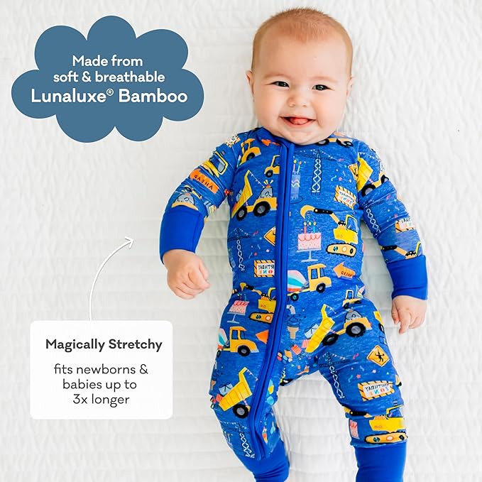 Little Sleepies Pajamas for Baby Boys & Girls, Viscose from Bamboo Baby Pajamas, Preemie & Newborn Sleepers, 2-Way Zipper PJs