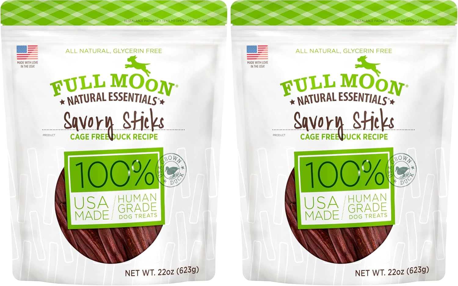 Full Moon Essential Duck Savory Sticks 22.0 oz (Pack of 2)
