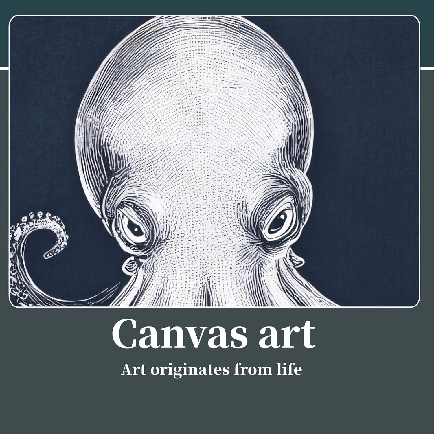 Octopus Wall Decor, Octopus Canvas Wall Art, Ocean Wall Decor,Sea Animal Canvas to Paint for Bathroom, Living Room, Bedroom (24" x 36" x 3 pcs)