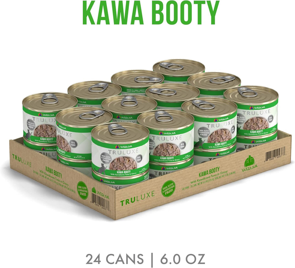 Weruva TruLuxe Cat Food, Kawa Booty with Kawakawa Tuna in Gravy, 6oz Can (Pack of 24)