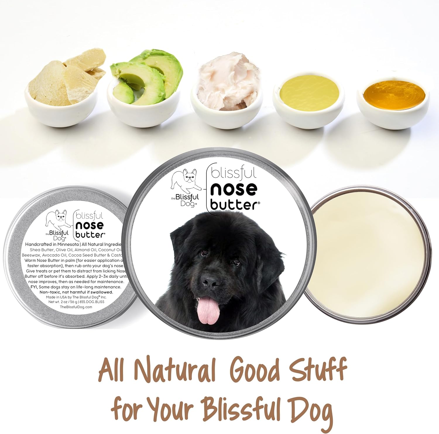 The Blissful Dog Newfoundland Unscented Nose Butter - Dog Nose Butter, 2 Ounce