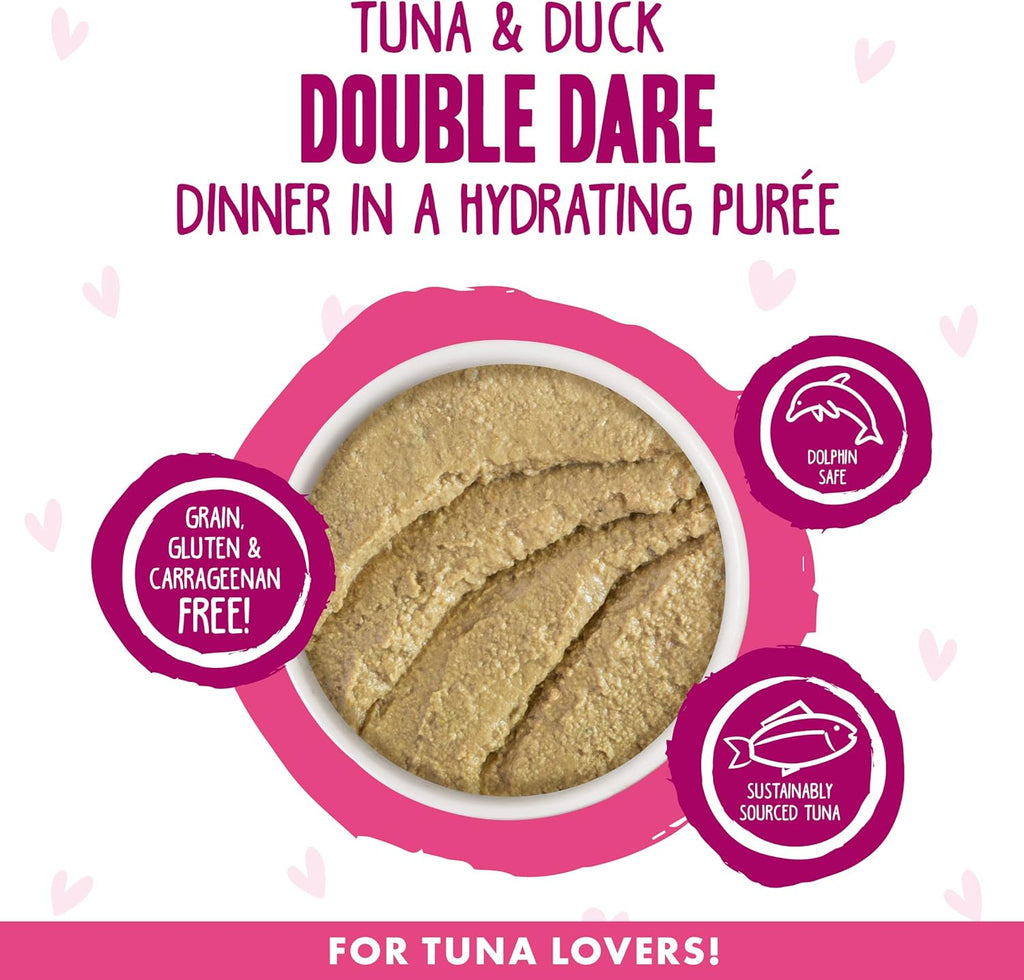 Weruva B.F.F. Play - Best Feline Friend Paté Lovers, Aw Yeah!, Tuna & Duck Double Dare with Tuna & Duck, 5.5oz Can (Pack of 8)