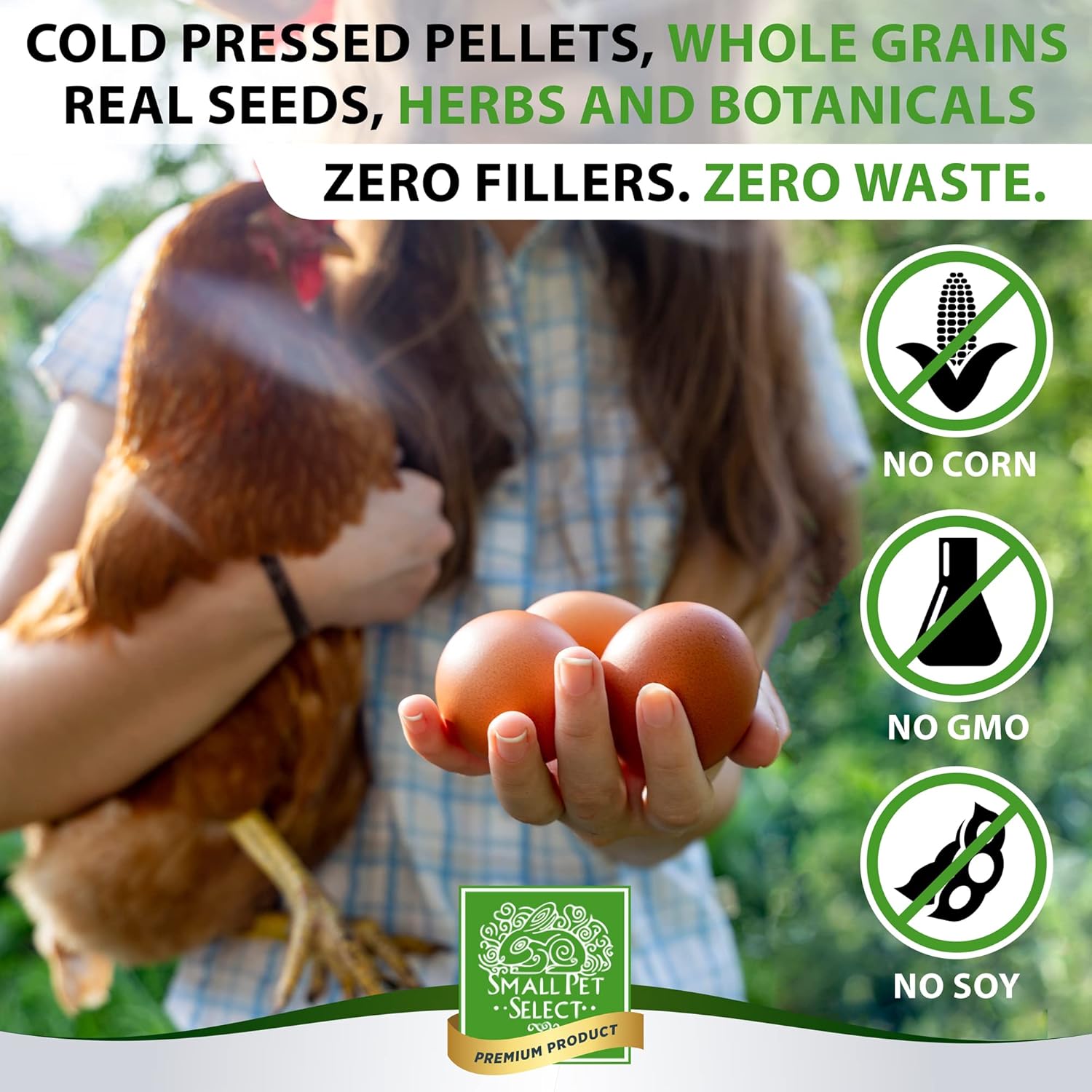 Small Pet Select Chicken Layer Feed Pellets, Food for Chickens and Laying Hens, Poultry and Waterfowl, High Protein and Omega 3, Corn and Soy Free, Non-GMO, 20 lb (2-Pack), 40 lbs Total