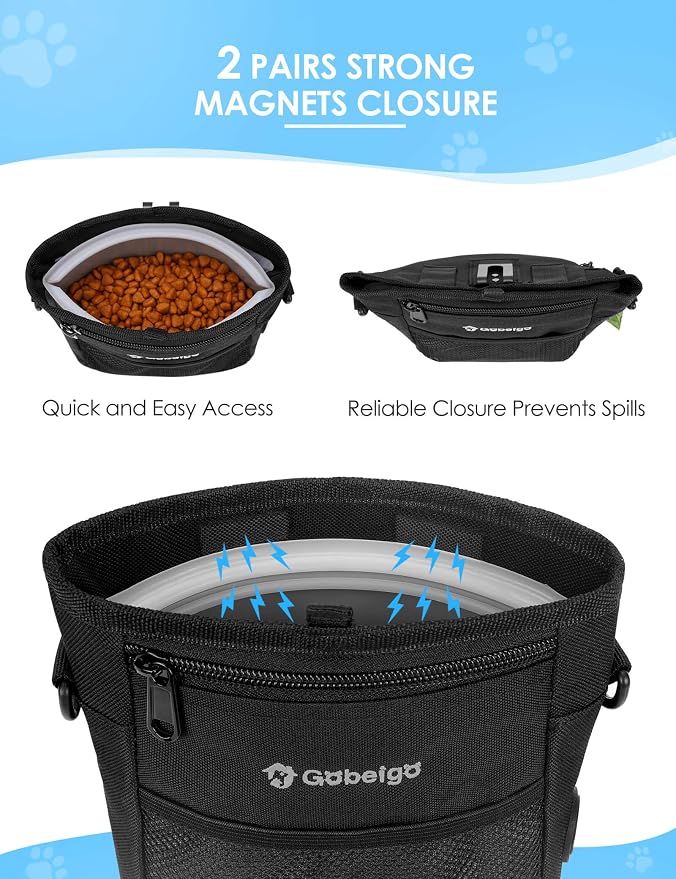 Gobeigo Dog Treat Pouch, Magnetic Closure & Sealable Silicone Bag Insert - Image 3