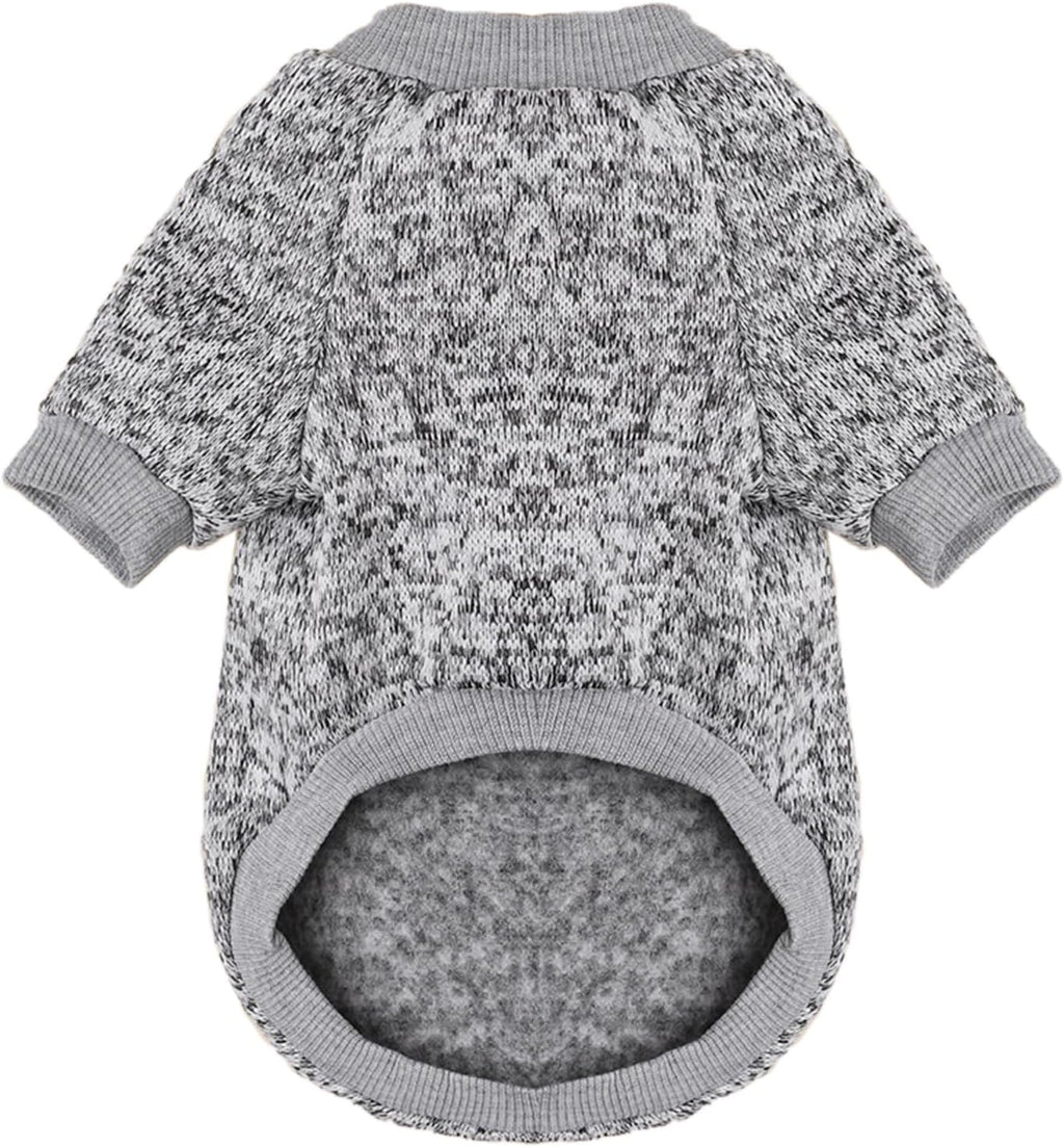 Jecikelon Dog Clothes Dogs Sweater Soft Puppies Clothing Winter Puppy Sweaters Warm Outfit for Dogs Small XXS XS Cat Apparel (X-Large, Grey)