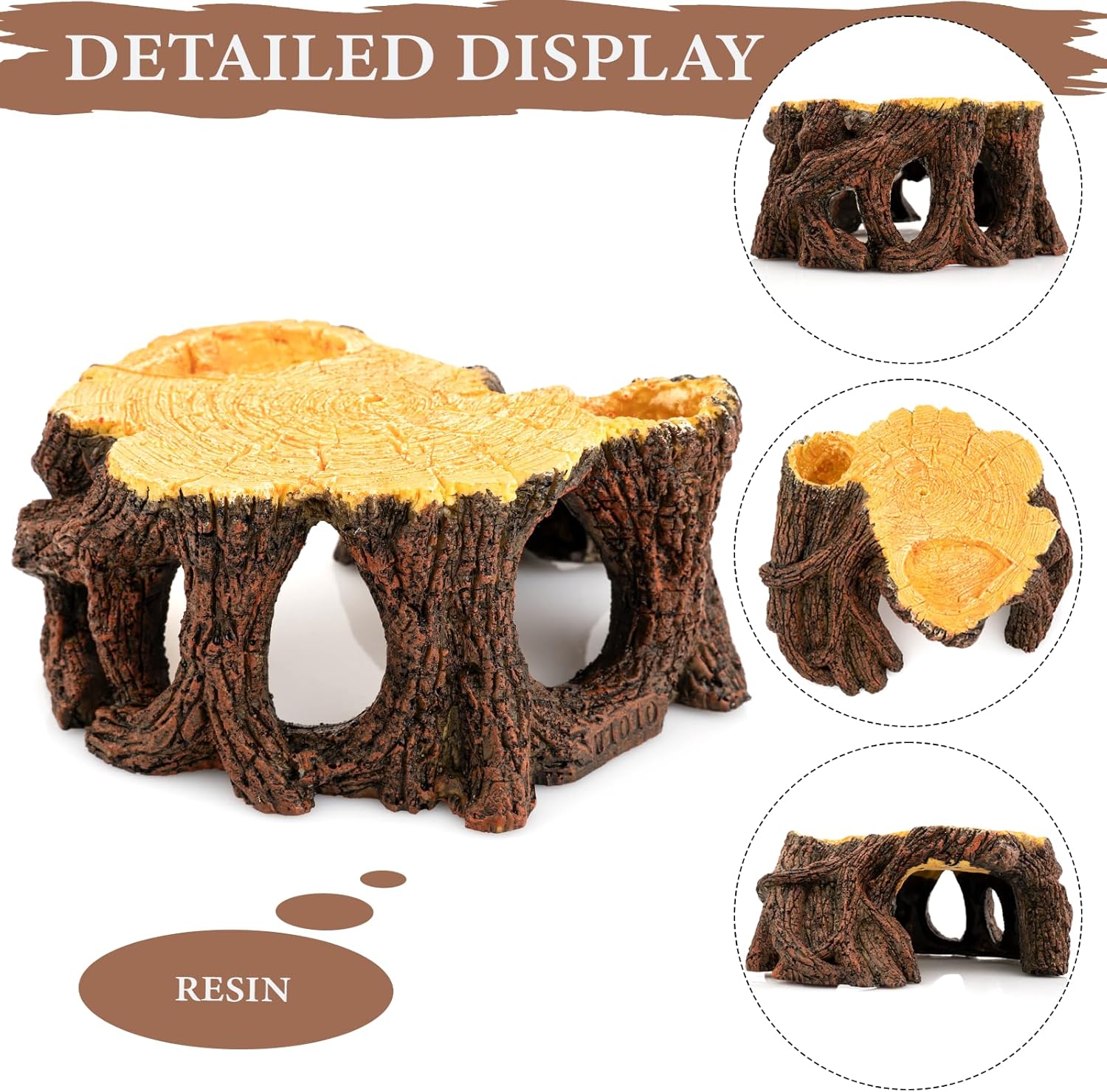 Reptile Hide Cave, Naturalistic Terrarium Décor, Safe Hideout for Ball Pythons, Bearded Dragons, Leopard Geckos