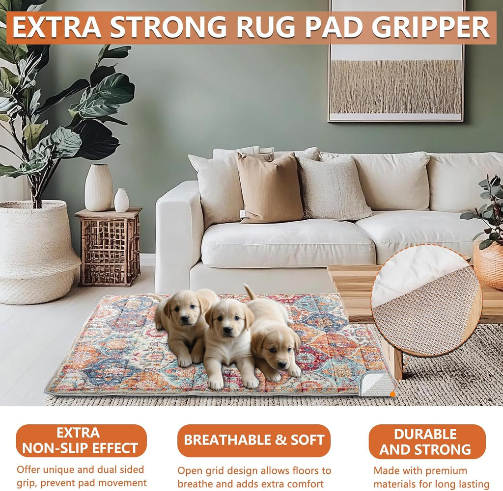 Washable Thickened Pee Pads for Dogs, 2 Pack (36"x42") Upgrade Reusable Puppy Pads with Non-Slip Rug, Super Absorbent Leakproof Puppy Training & Whelping Pads for Dogs, Doggie