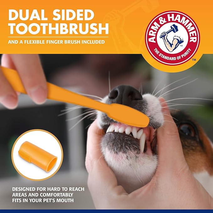 Arm & Hammer for Pets Tartar Control Dog Dental Kit, Enzymatic Toothpaste - Image 3