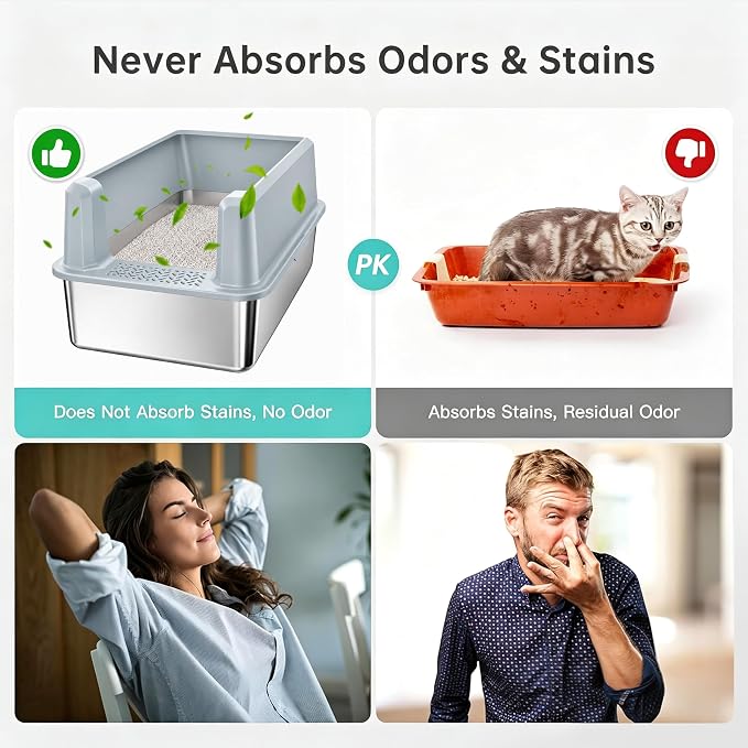 WoofiGo Stainless Steel Cat Litter Box - Image 7