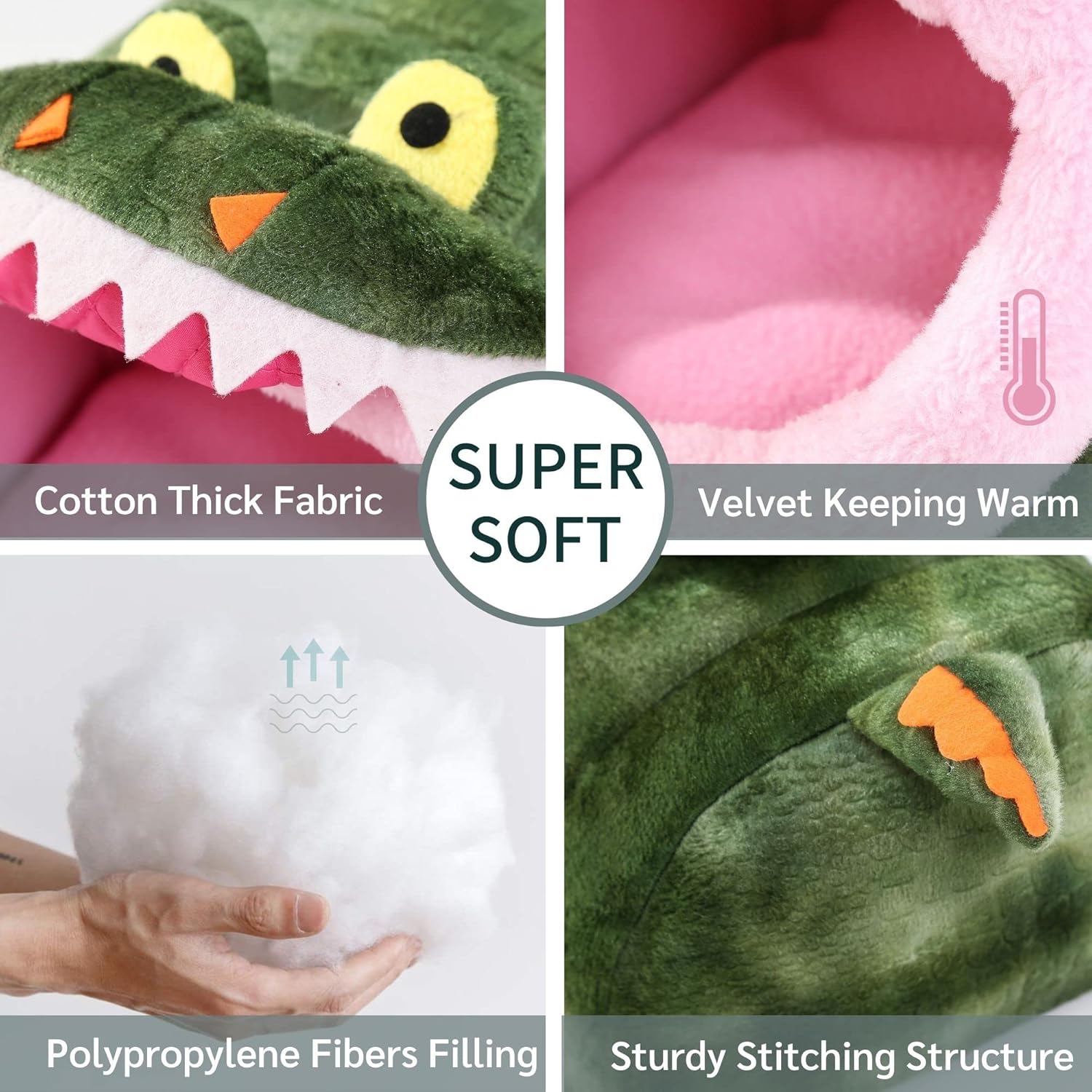 JanYoo Hedgehog Rat Bed Guinea Pig House Hamster Supplies Chinchilla Cage Ferret Rat Gerbil(S,Crocodile)