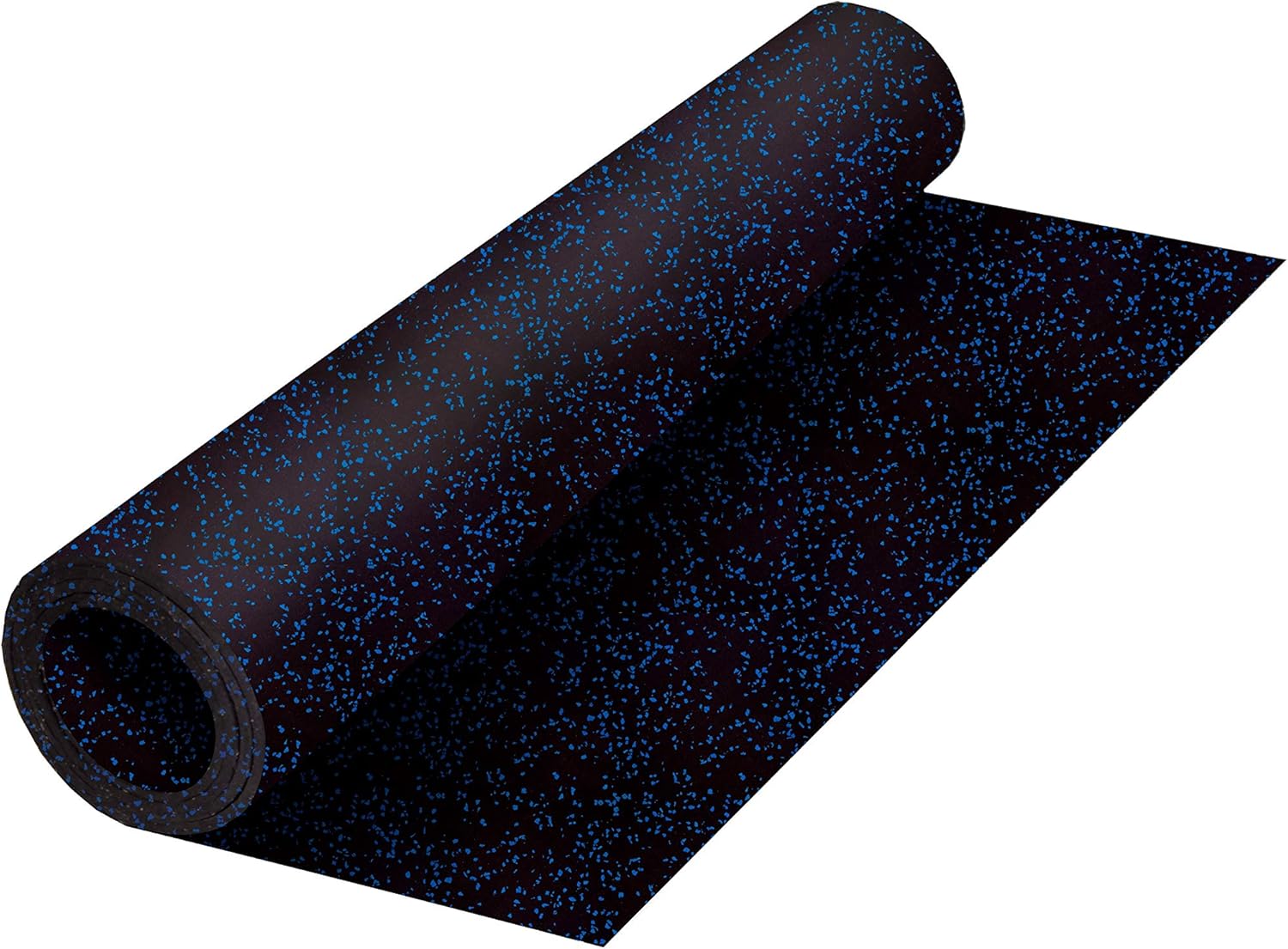 Playsafer Genaflex Rubber Gym Floor Mat - Heavy Duty Commercial Protective Gym Flooring Roll, 8mm Thick (4' X 20', 10% Light Blue)