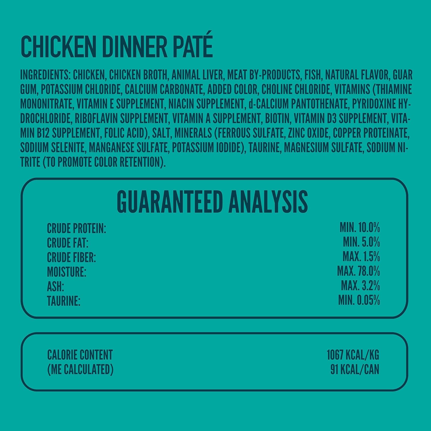 A Strong Heart Canned Wet Cat Food, Chicken Dinner Paté - 3 oz Cans (Pack of 24), Made in The USA with Real Chicken