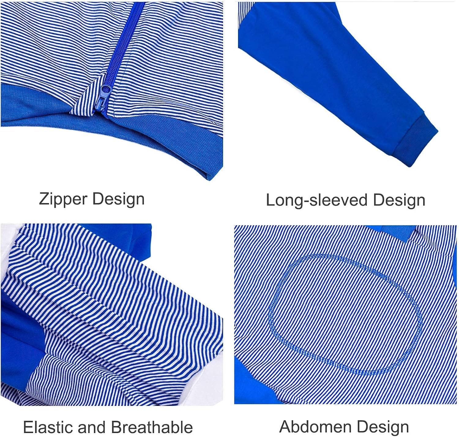 Yeapeeto Dog Onesie Surgery Recovery Suit for Large Medium Bodysuit Dogs Pajamas PJS Full Body for Shedding, Prevent Licking, Wound Protection, Cone Alternative (7X-Large (Pack of 1), Blue)