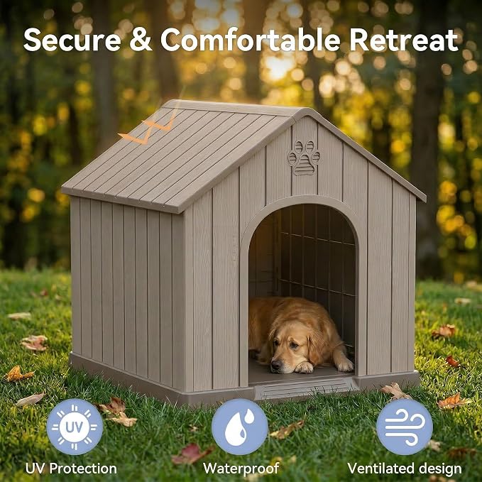 DRATO Outdoor Dog House Waterproof Roof, Large Capacity Pet House - Image 2