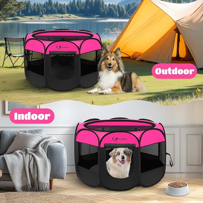 Siedihit Dog Cat Playpen, Large Puppy Pet Playpen, Dog Crate Tent Cage - Image 5