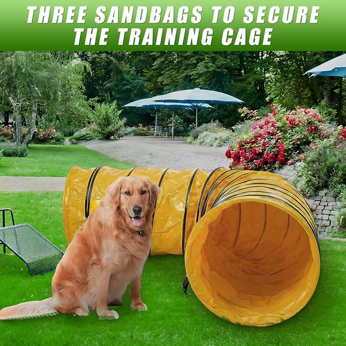 Briwooody 24 in 10 Foot PVC Dog Agility Tunnel - Image 5