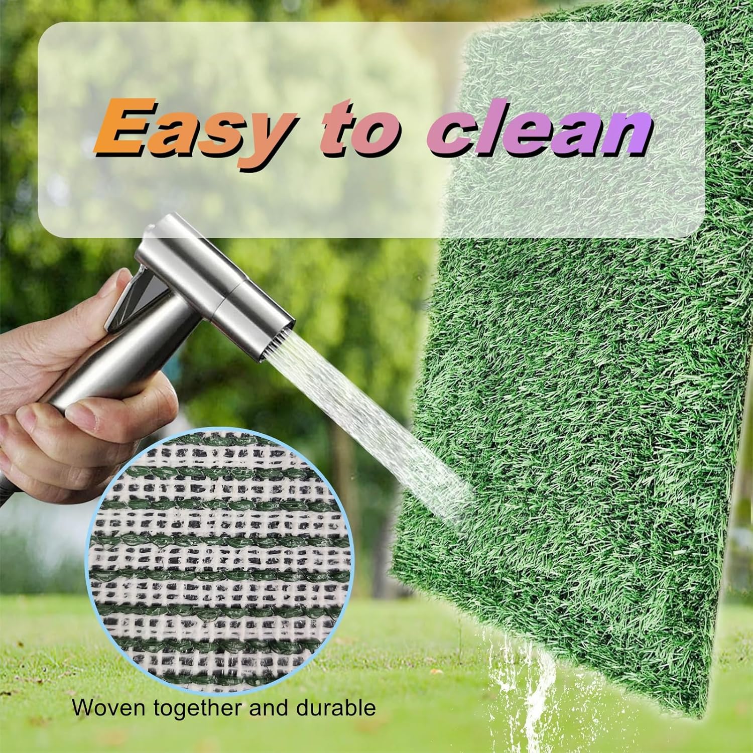 35"X22.6" Dog Grass Pad with Tray - Indoor/Outdoor Artificial Turf Potty Training Mat for Large Dogs, Portable Dog Litter Box for Balcony/Patio, Washable Reusable Pee Pad and Fake Grass for Dogs