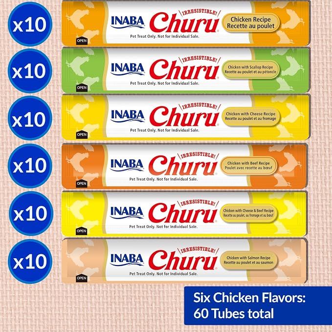 INABA Churu Cat Treats, Squeezable Creamy Purée Cat Treat - Image 6