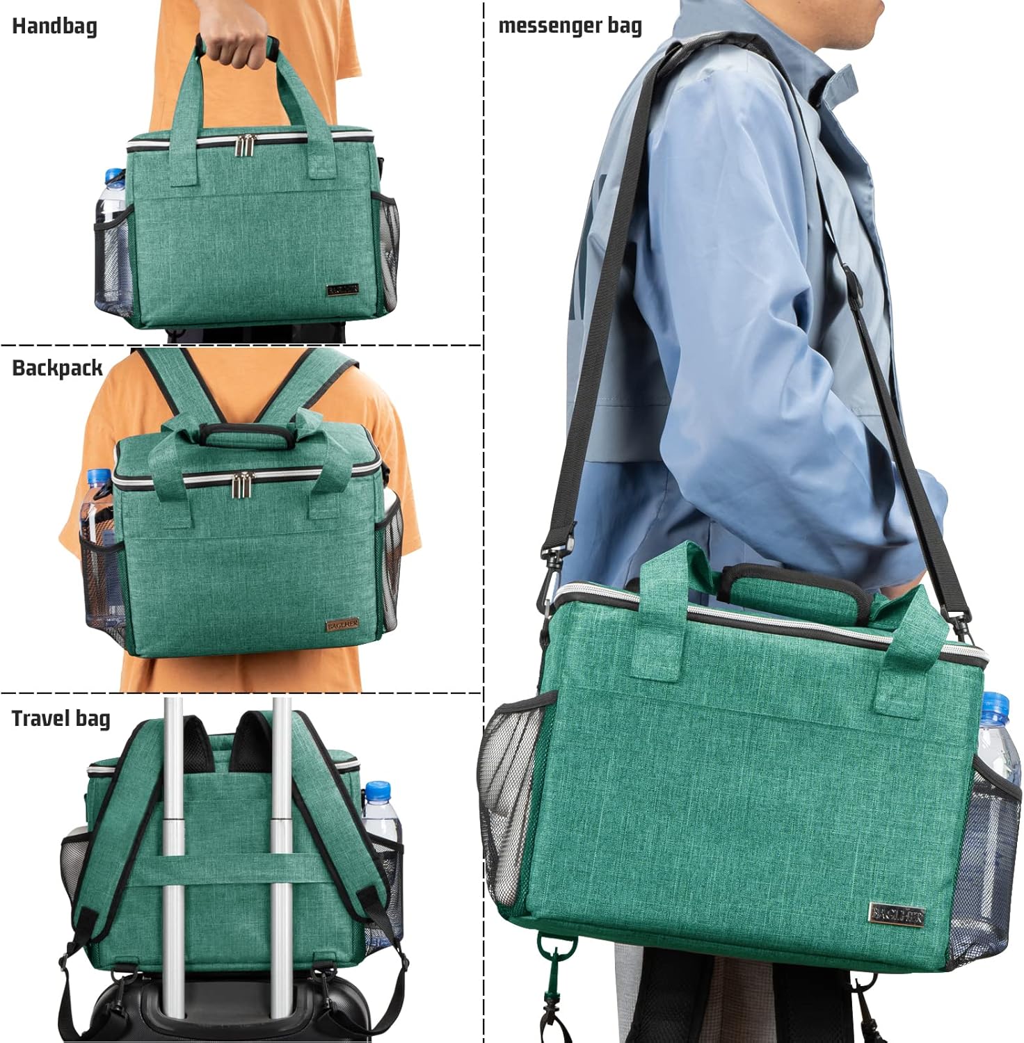 BAGLHER Dog Travel Bag Backpack Pet Supplies Backpack Pet Accessories Storage Bag 5-Piece Set with Shoulder Strap 2 Lined Pet Food Containers 4 Foldable Feeding Bowls Essential Kit for Pet Travel