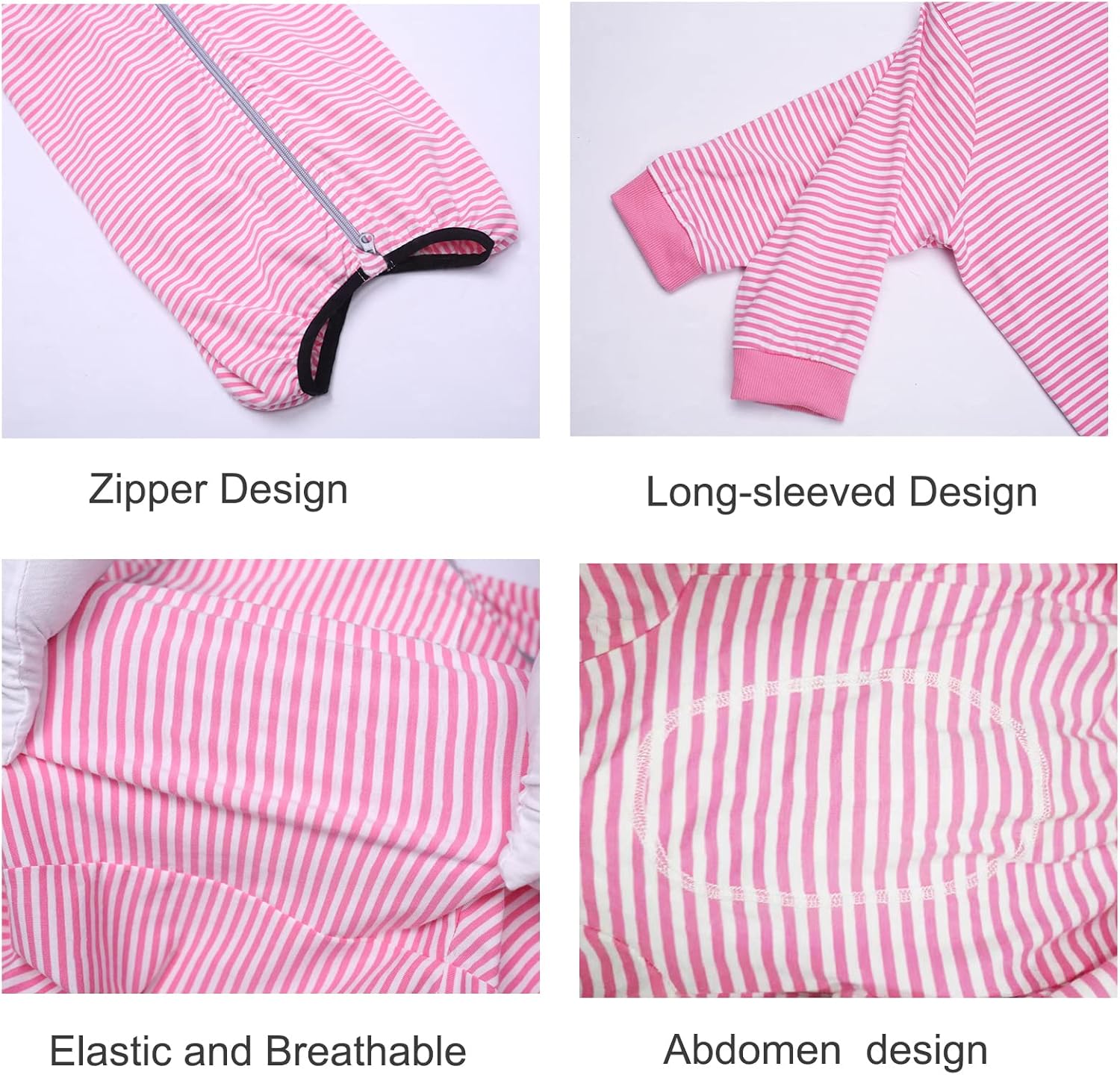 Yeapeeto Dog Onesie Surgery Recovery Suit for Large Medium Bodysuit Dogs Pajamas PJS Full Body for Shedding, Prevent Licking, Wound Protection, Cone Alternative (X-Large, Pink)