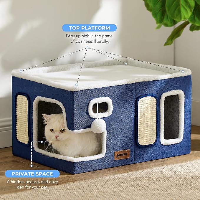 Extra-Wide Cat House for Indoor Cats - Image 3