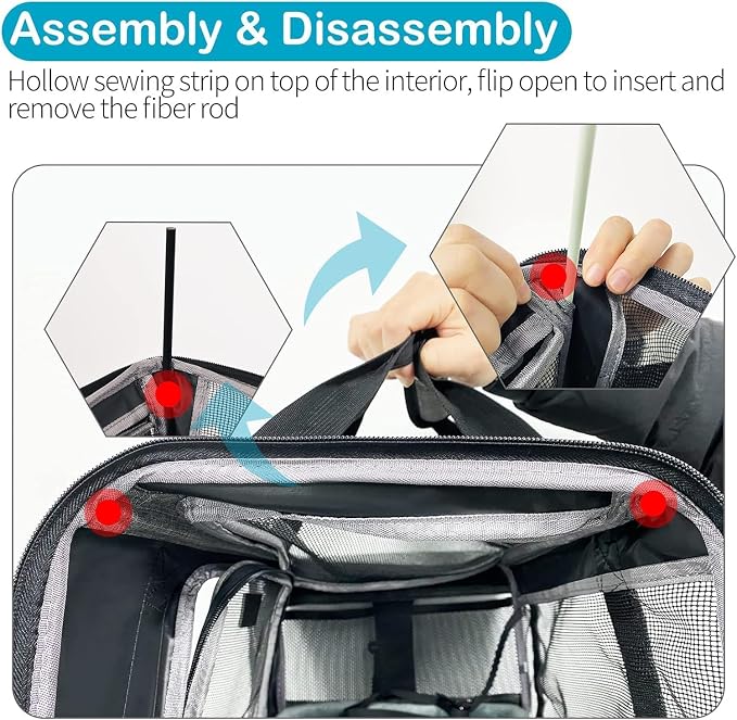 Dog Carriers for Small Dogs, Cat Carrier Travel, Expandable, Collapsible - Image 4