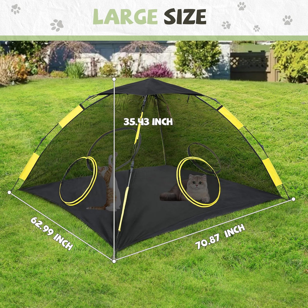 Outdoor Cat Enclosures for Indoor Cats, Outdoor Cat Tent with Tunnel for Multiple Cats, Cat Playpen for Pet Kitty Rabbits Ferrets Puppy and Other Small Animals, (Styles 1)