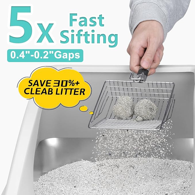 Stainless Steel Litter Box | XL Enclosed Cat Litter Boxes - Image 7