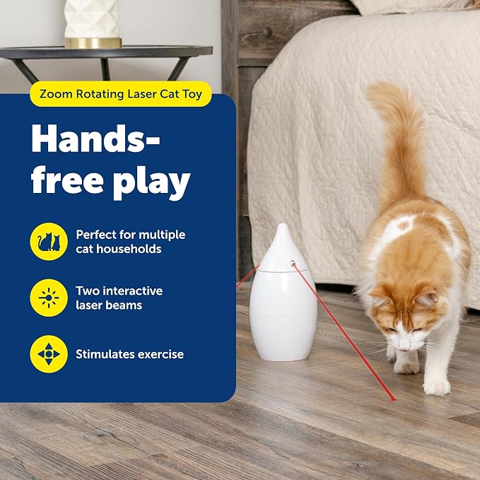 PetSafe Zoom Rotating Laser Cat Toy Includes 2 Interactive Laser Lights - Image 2