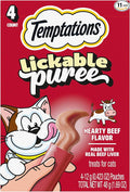 Temptations Creamy Puree Squeezable Lickable Cat Treats, Wet Cat Treats by Temptations