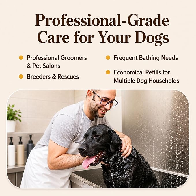 Natural Dog Company Sensitive Skin Dog Shampoo Gallon – Hypoallergenic Oatmeal - Image 2
