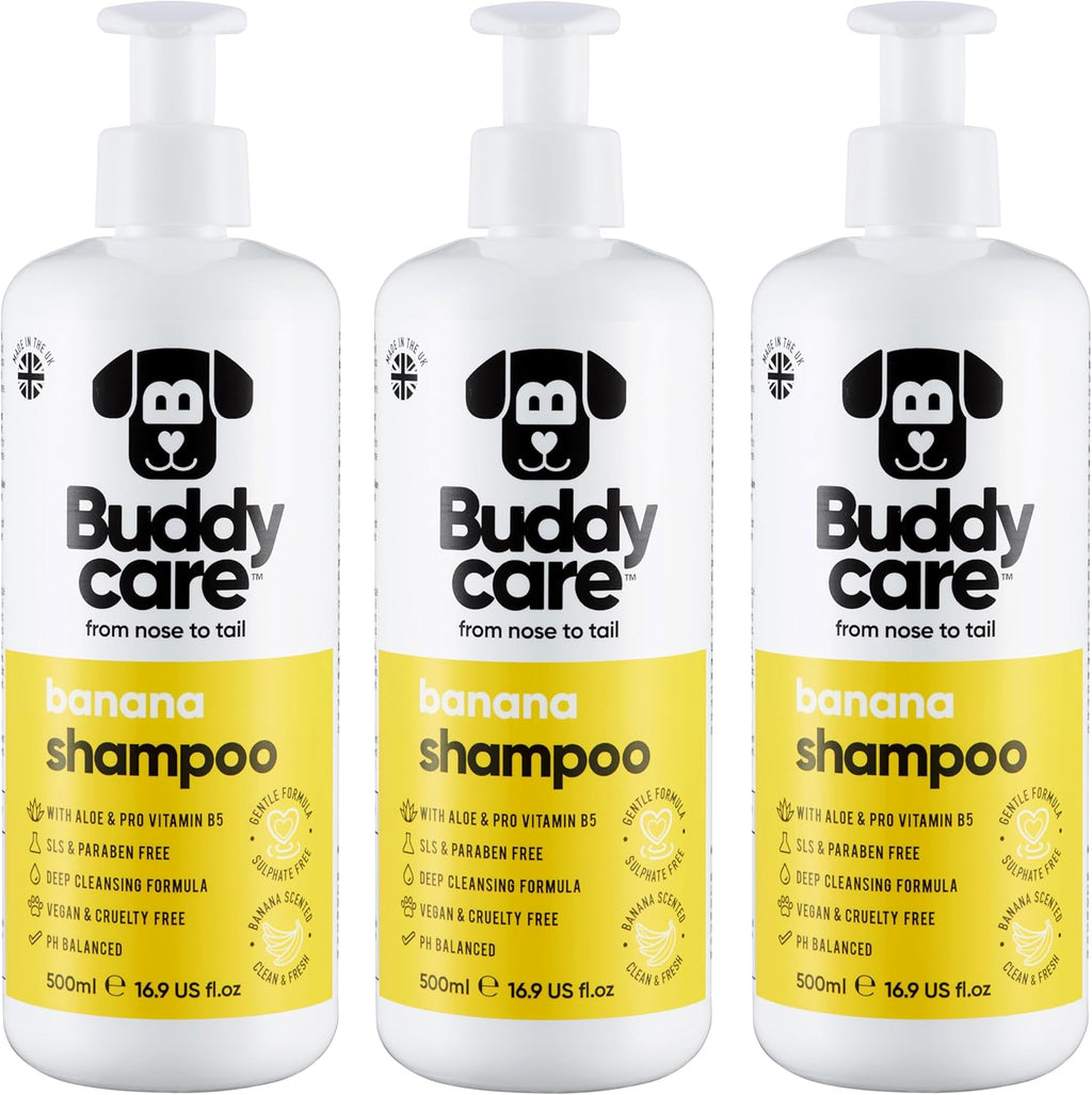 Banana Dog Shampoo & Conditioner by Buddycare | with Aloe Vera and Pro Vitamin B5 (50.72oz)
