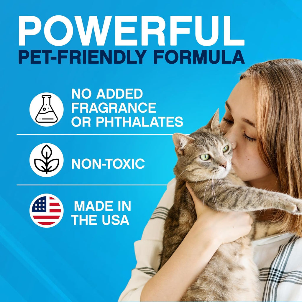 NonScents Cat Litter Deodorizer - Litter Box Odor Eliminator - Less Scooping Extends Kitty Litter Lifespan - Fragrance-Free Formula Eliminates Unpleasant Cat Odors - Fresh Scent Litter Pans (4-Pack)