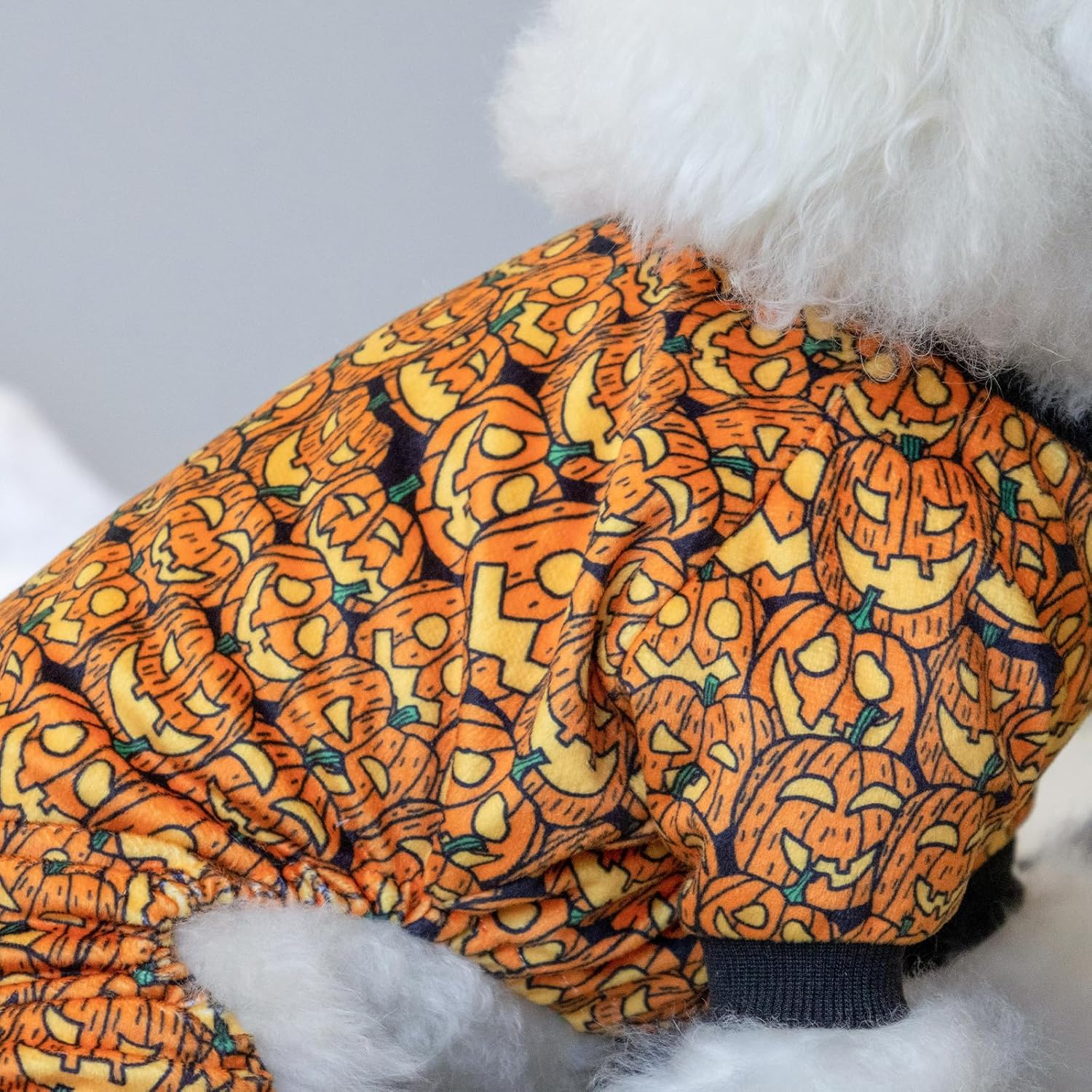 CuteBone Dog Halloween Pajamas Puppy Onesies Small Dogs Soft Pjs Coat Cat Apparel Comfy Pet Christmas Clothes Outfit Doggie Bodysuit P301M