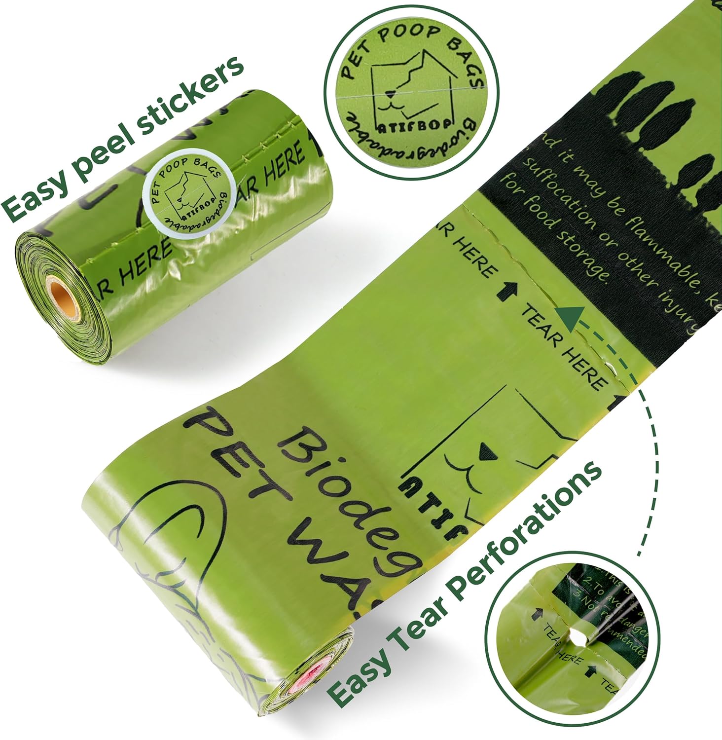 Biodegradable Dog Poop Bags 720 Count 48 Rolls, Leak Proof and Thicken Pet Poop Bag (Scented)