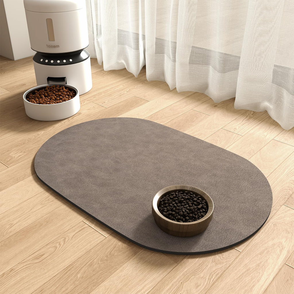 MontVoo Absorbent Dog & Cat Food & Water Bowl Mat - Quick Dry, No Stains, Easy Clean, Anti-Leakage & Anti-Slip, Pet Supplies