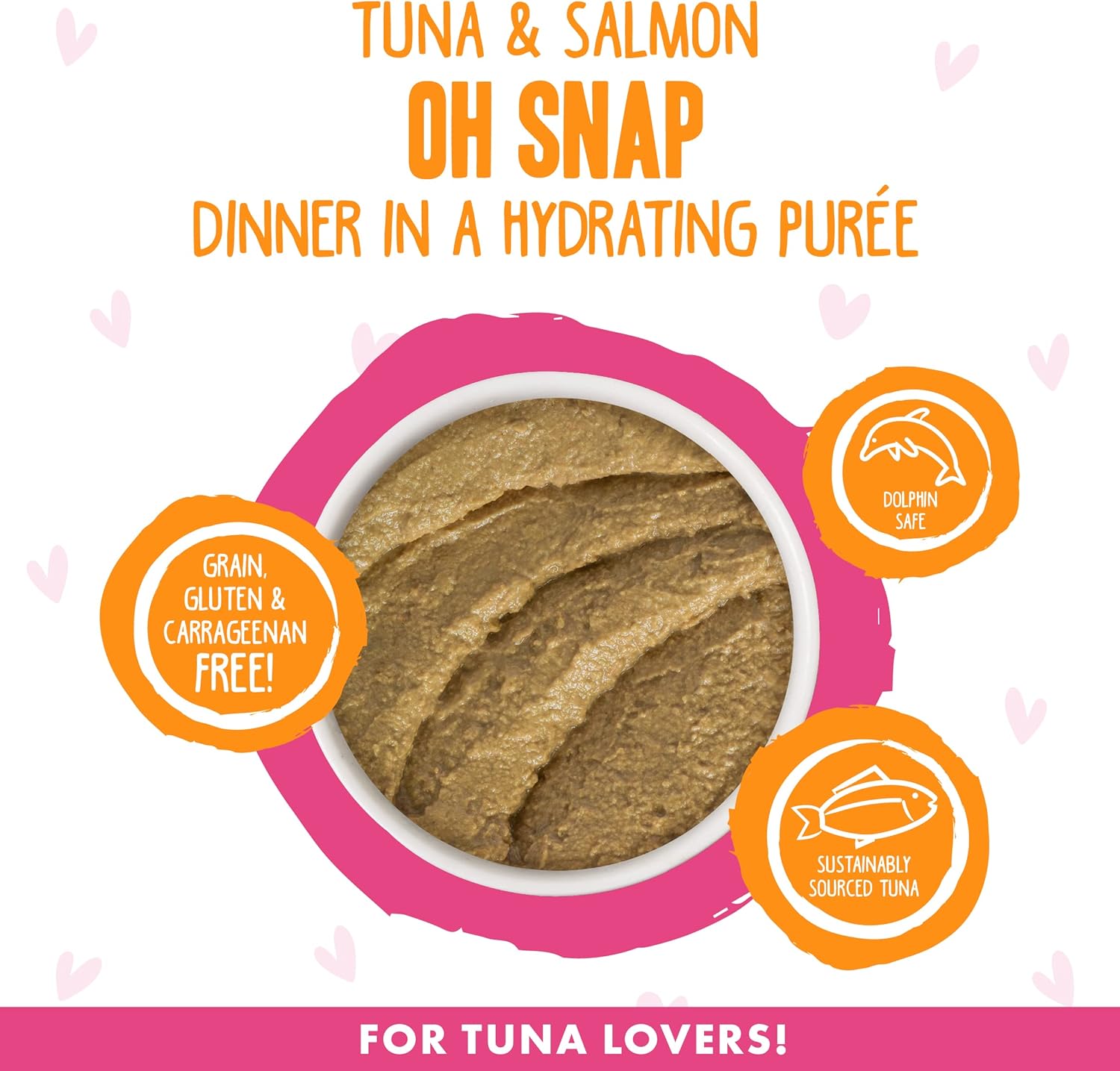 Weruva B.F.F. Play - Best Feline Friend Paté Lovers, Aw Yeah!, Tuna & Salmon Oh Snap! with Tuna & Salmon, 5.5oz Can (Pack of 8)