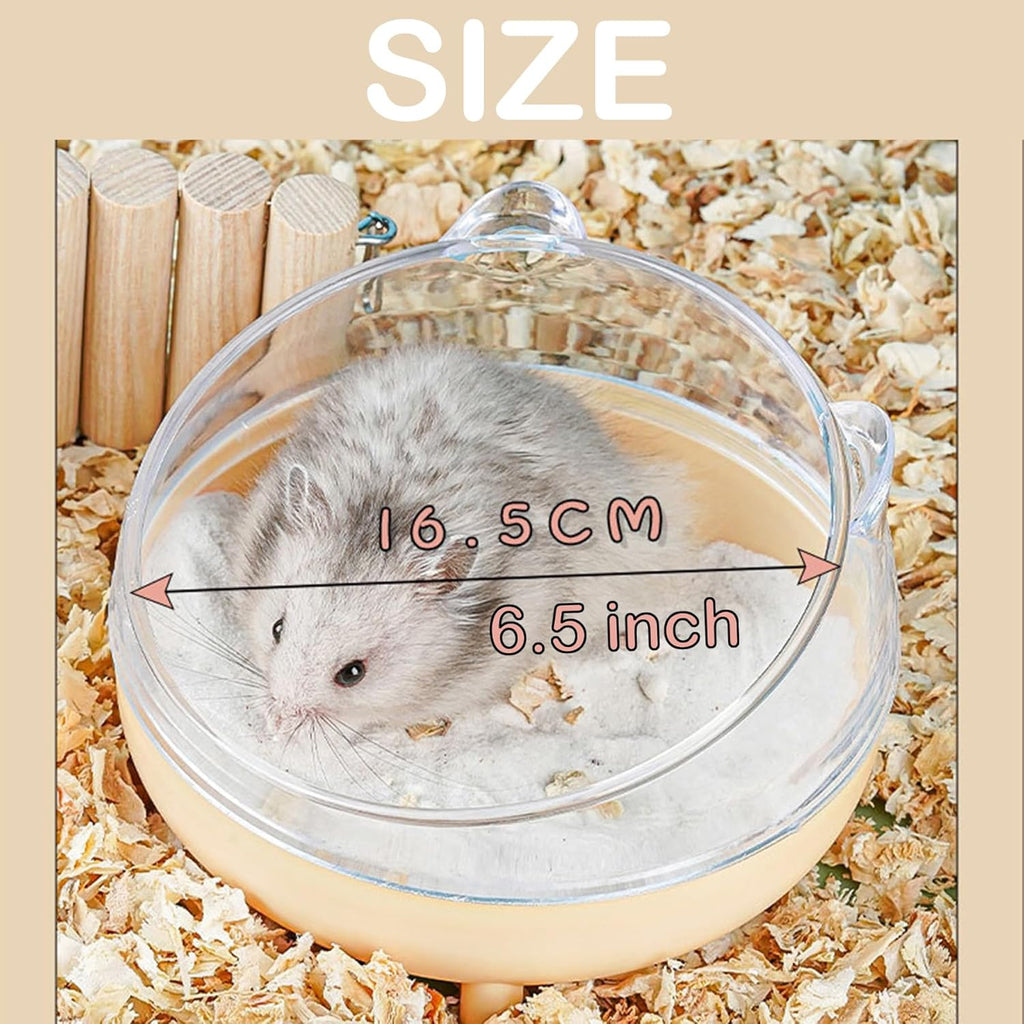 Meow&Woof Hamster Sand Bath Container, Large Sandbox Toilet Gerbil Batheoom, Tiny Chinchilla Dust Bathtub Sand Bath Box for Hamster Cage Accessories 6.5 Inch-Dark Green