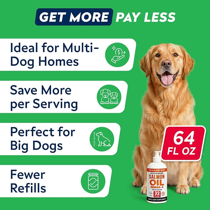 StrellaLab 64 OZ Salmon Oil for Dogs - Image 3