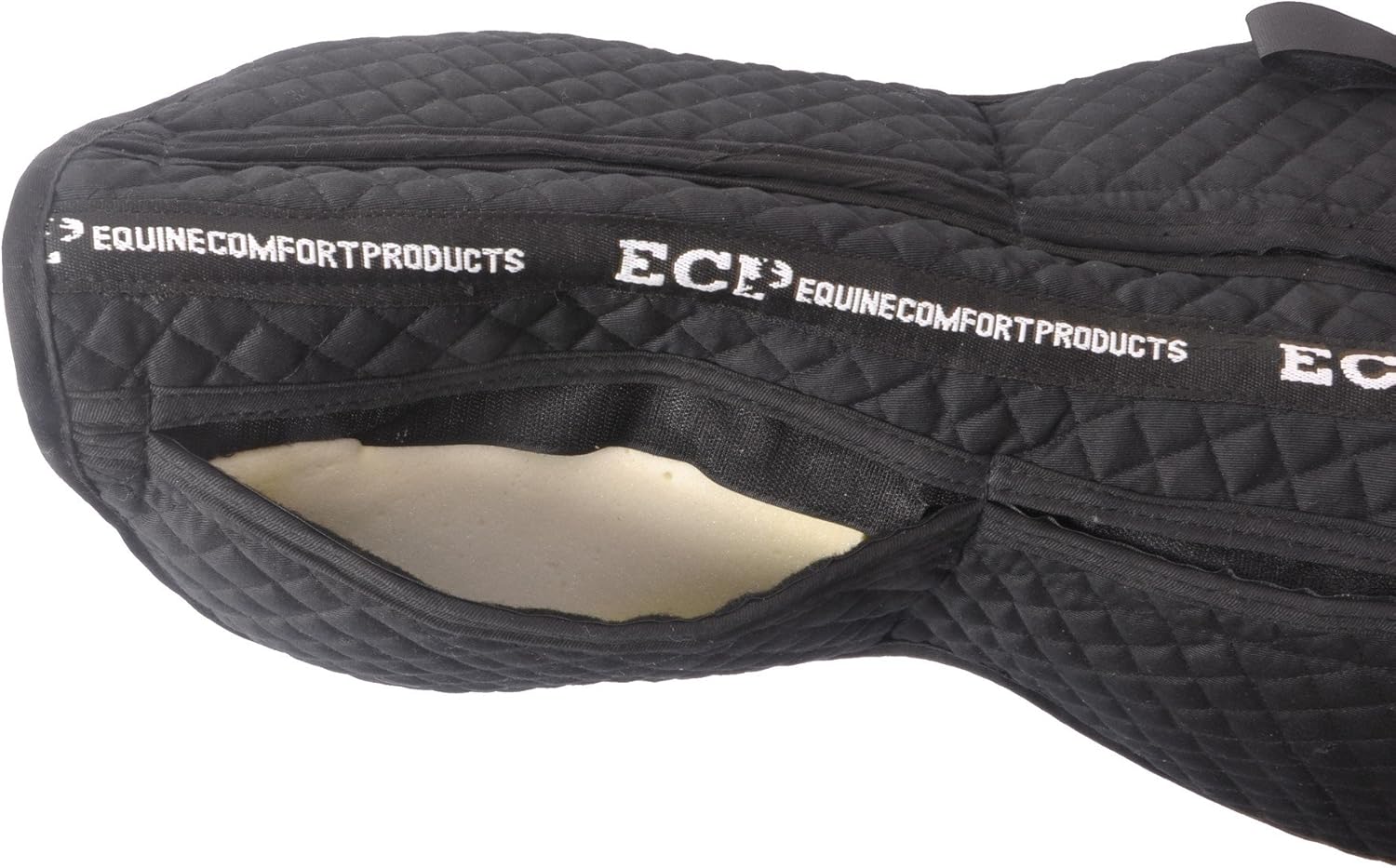 ECP Equine Comfort Products Adjustable Shock Absorbing Memory Foam Half Saddle Pad, Injury Prevention & Pressure Relief, Customizable Fit, Breathable for All Riding Styles