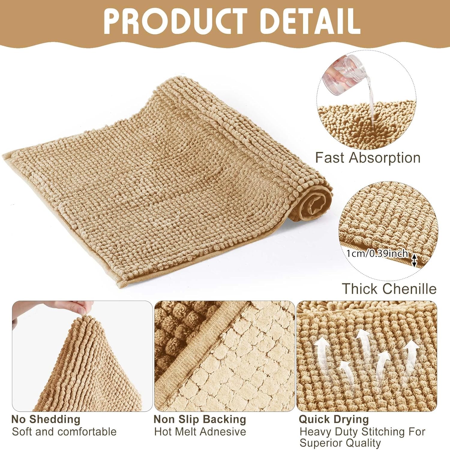 Amylove 4 Pcs Guinea Pig Cage Liner Guinea Pig Bedding Washable Fleece Pee Pads Reusable Small Animals Training Mat Small Animal Sleeping Bed for Bunny Hamster (Beige,16 x 24 Inch)
